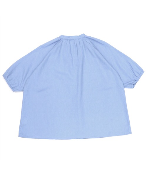 TOKYO SHIRTS（トウキョウシャツ）の「綿麻 バンドカラー ラグラン袖カジュアルシャツ（シャツ/ブラウス・レディース・サックスブルー/ラベンダー・M/L）」の13枚目の写真