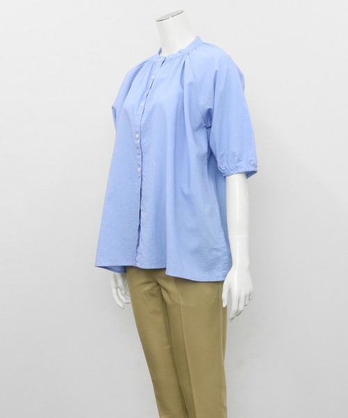TOKYO SHIRTS（トウキョウシャツ）の「綿麻 バンドカラー