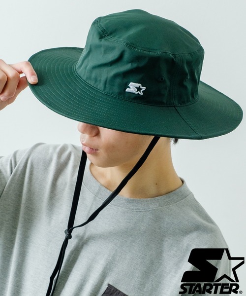 STARTER(スターター)の「【STARTER】別注 タスラン バケット サファリハット STA23-105(ハット・メンズ・パープル/キャメル/ブラック/グリーン・FREE)」の3枚目の写真