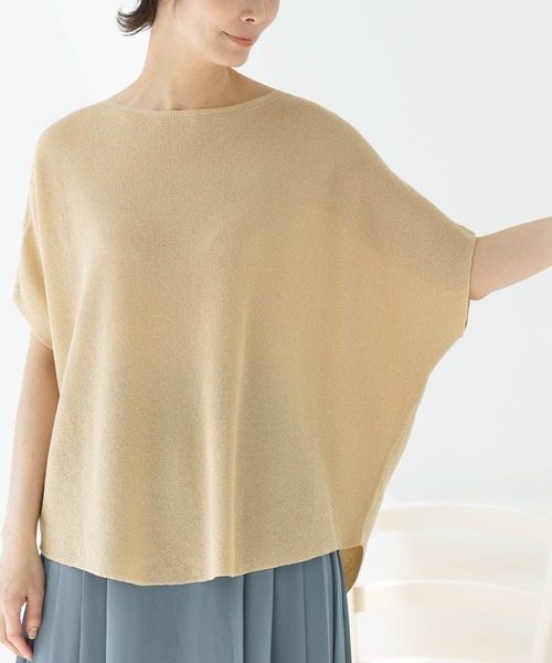 リネン混ドルマンスリーブサマーニット（ニット/セーター）｜toki doki（トキドキ）