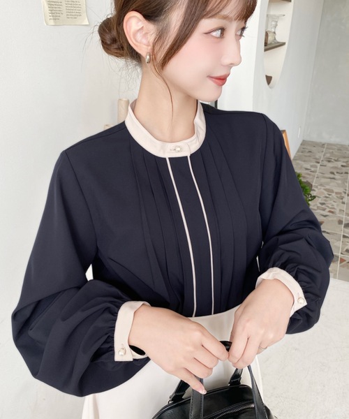 【美品】エンフォルド ブロードタックカラー プルオーバー ブラウス 定価3,6万 entwa サイドタックブラウス | YOCA