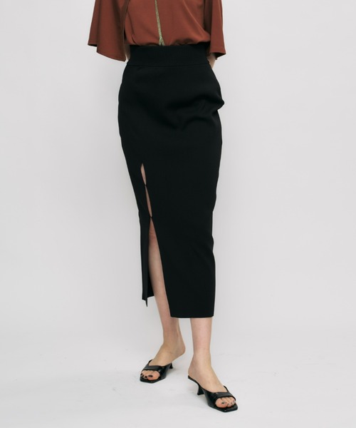 led.tokyo（レッドトウキョウ）の「【led.tokyo】ハイウエストストレッチスリットタイトスカート（スカート・レディース・ブラウン/ブラック・1/2）」の6枚目の写真