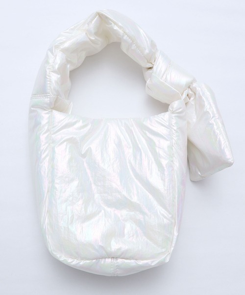 I am I in fact...(アイアムアイインファクト)の「PADDED mini BAG(ハンドバッグ・レディース・ブラック/ホワイト/ピンク/グリーン・FREE)」の2枚目の写真