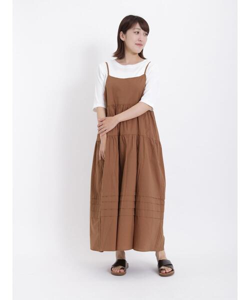 sm2rhythm（サマンサモスモスリズム）の「2WAYティアードキャミワンピース（ワンピース・レディース・ブラック/ブラウン/グリーン・F）」の9枚目の写真