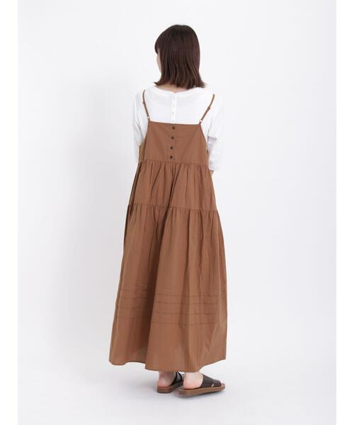 sm2rhythm（サマンサモスモスリズム）の「2WAYティアードキャミワンピース（ワンピース・レディース・ブラック/ブラウン/グリーン・F）」の6枚目の写真