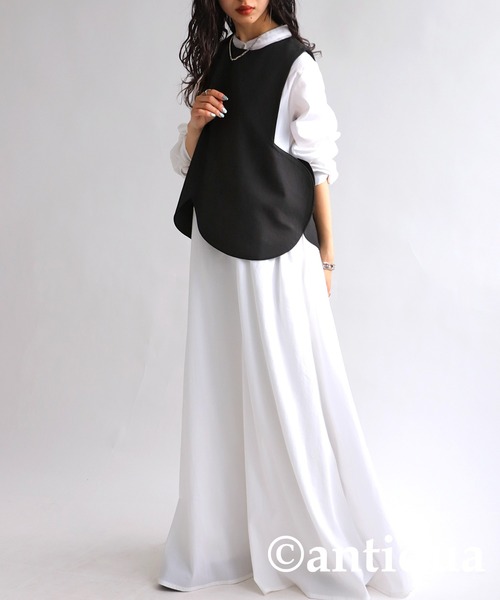 antiqua(アンティカ)の「ウェービーカットデザインベスト(ベスト・レディース・ブラック・FREE)」の6枚目の写真