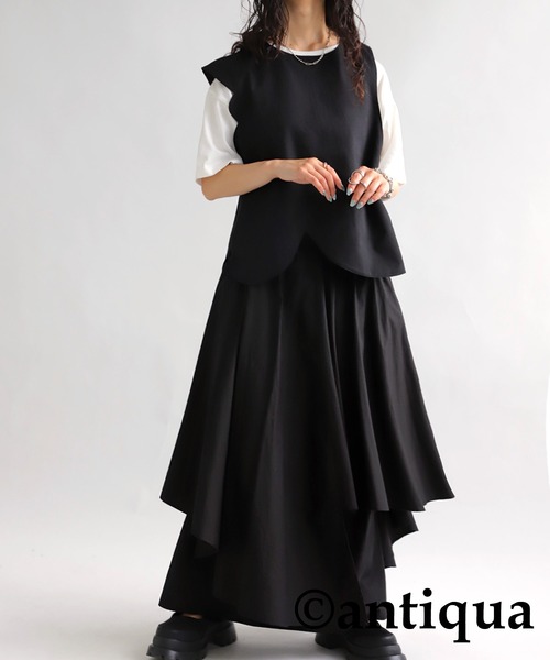 antiqua(アンティカ)の「ウェービーカットデザインベスト(ベスト・レディース・ブラック・FREE)」の10枚目の写真