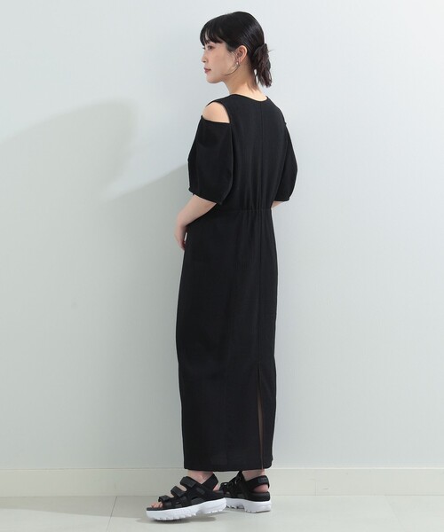 Ray BEAMS（レイビームス）の「Ray BEAMS / ショルダー スリット ジップ ワンピース（ワンピース・レディース・ブラック/ブラウン系その他5・0/1）」の5枚目の写真