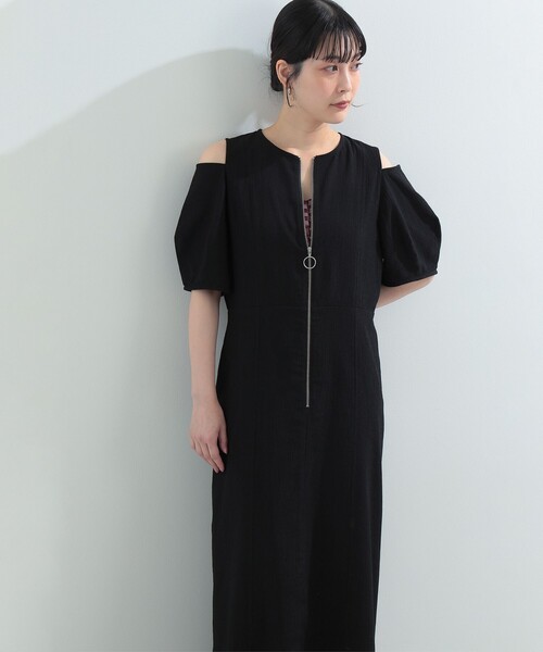 Ray BEAMS（レイビームス）の「Ray BEAMS / ショルダー スリット ジップ ワンピース（ワンピース・レディース・ブラック/ブラウン系その他5・0/1）」の18枚目の写真