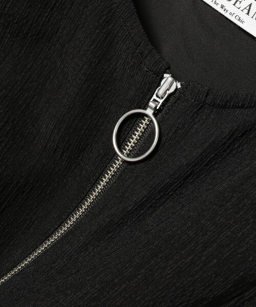 Ray BEAMS（レイビームス）の「Ray BEAMS / ショルダー スリット ジップ ワンピース（ワンピース・レディース・ブラック/ブラウン系その他5・0/1）」の7枚目の写真