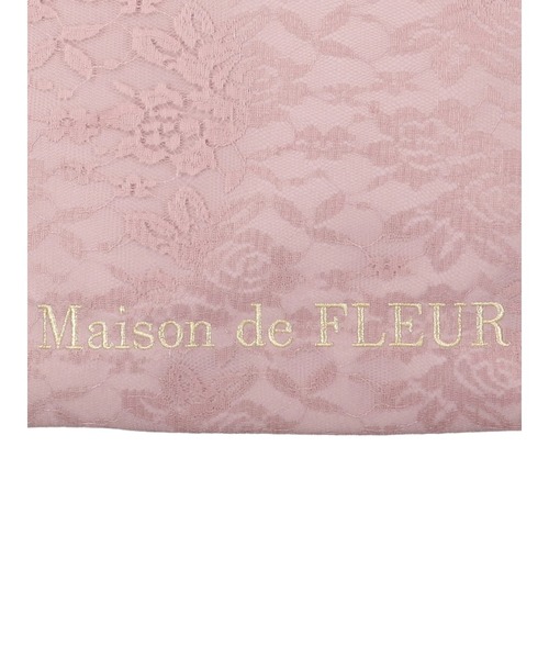 Maison de FLEUR（メゾンドフルール）の「レースサテンサイドポケットトートバッグ（トートバッグ・レディース・ブラック/ピンク・FREE）」の4枚目の写真