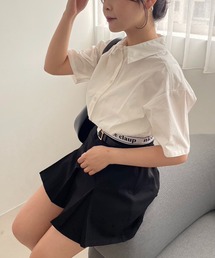 one after another NICE CLAUP | ロゴテープショートシャツ(シャツ/ブラウス)