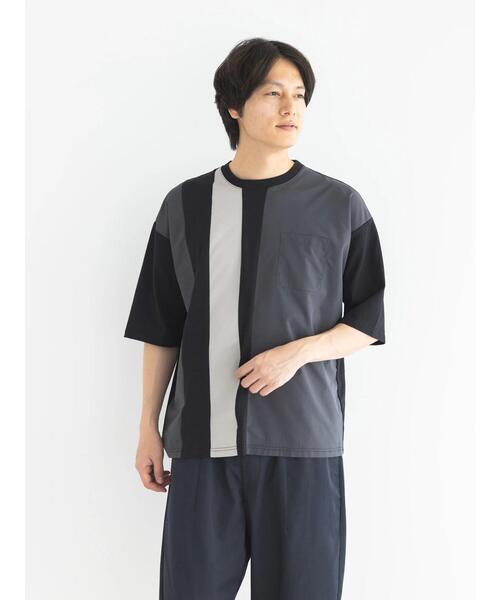 CRAFT STANDARD BOUTIQUE(クラフトスタンダードブティック)の「布帛切り替えH/S TEE-B(Tシャツ/カットソー・メンズ・オフホワイト/ブラック/カーキ・M/L/XL)」の14枚目の写真