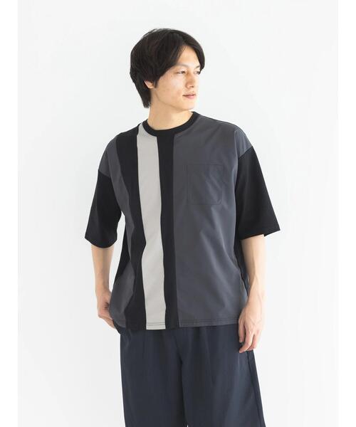 CRAFT STANDARD BOUTIQUE(クラフトスタンダードブティック)の「布帛切り替えH/S TEE-B(Tシャツ/カットソー・メンズ・オフホワイト/ブラック/カーキ・M/L/XL)」の15枚目の写真