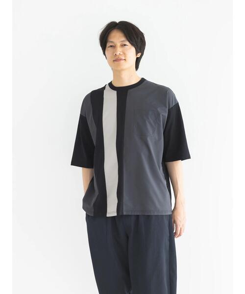 CRAFT STANDARD BOUTIQUE(クラフトスタンダードブティック)の「布帛切り替えH/S TEE-B(Tシャツ/カットソー・メンズ・オフホワイト/ブラック/カーキ・M/L/XL)」の16枚目の写真