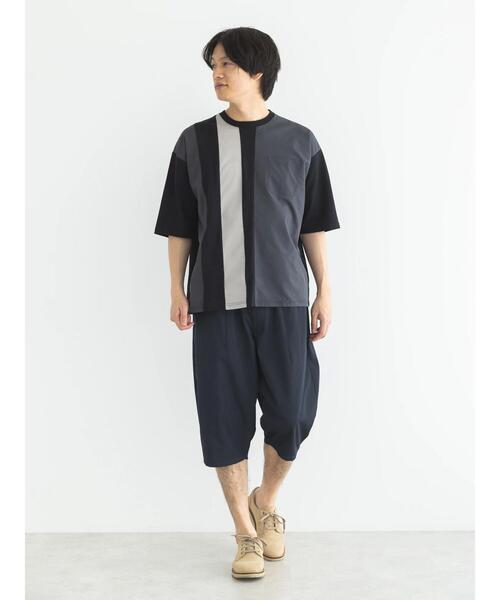 CRAFT STANDARD BOUTIQUE(クラフトスタンダードブティック)の「布帛切り替えH/S TEE-B(Tシャツ/カットソー・メンズ・オフホワイト/ブラック/カーキ・M/L/XL)」の17枚目の写真