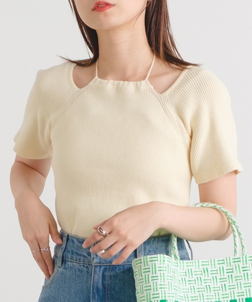 Kastane（カスタネ）の「アメスリTEE（Tシャツ/カットソー・レディース・オフホワイト/ブルー/オレンジ/アイボリー/ミント/サックスブルー・FREE）」の2枚目の写真