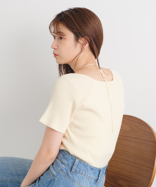 Kastane（カスタネ）の「アメスリTEE（Tシャツ/カットソー・レディース・オフホワイト/ブルー/オレンジ/アイボリー/ミント/サックスブルー・FREE）」の19枚目の写真