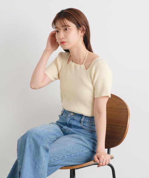 Kastane（カスタネ）の「アメスリTEE（Tシャツ/カットソー・レディース・オフホワイト/ブルー/オレンジ/アイボリー/ミント/サックスブルー・FREE）」の18枚目の写真