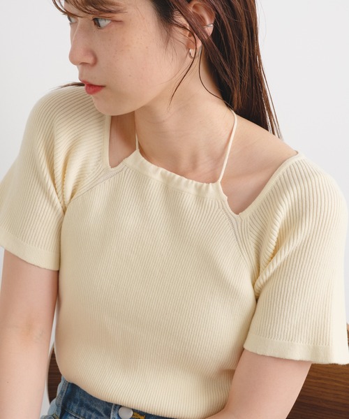 Kastane（カスタネ）の「アメスリTEE（Tシャツ/カットソー・レディース・オフホワイト/ブルー/オレンジ/アイボリー/ミント/サックスブルー・FREE）」の17枚目の写真