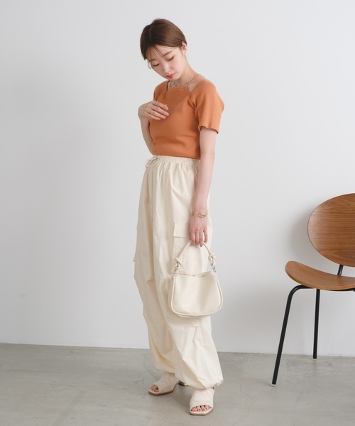 Kastane（カスタネ）の「アメスリTEE（Tシャツ/カットソー・レディース・オフホワイト/ブルー/オレンジ/アイボリー/ミント/サックスブルー・FREE）」の15枚目の写真