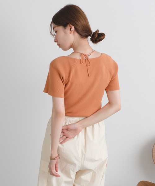 Kastane（カスタネ）の「アメスリTEE（Tシャツ/カットソー・レディース・オフホワイト/ブルー/オレンジ/アイボリー/ミント/サックスブルー・FREE）」の13枚目の写真