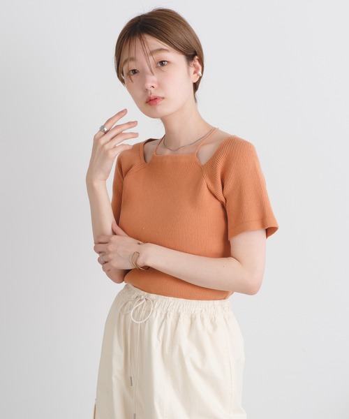 Kastane（カスタネ）の「アメスリTEE（Tシャツ/カットソー・レディース・オフホワイト/ブルー/オレンジ/アイボリー/ミント/サックスブルー・FREE）」の11枚目の写真