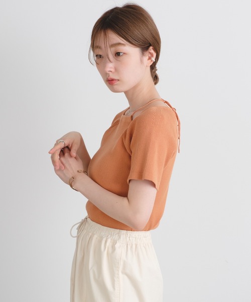 Kastane（カスタネ）の「アメスリTEE（Tシャツ/カットソー・レディース・オフホワイト/ブルー/オレンジ/アイボリー/ミント/サックスブルー・FREE）」の12枚目の写真