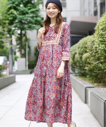 チチカカ | Shanti Shanti ブロックプリントディンティ ワンピース【WEB限定】(ワンピース)