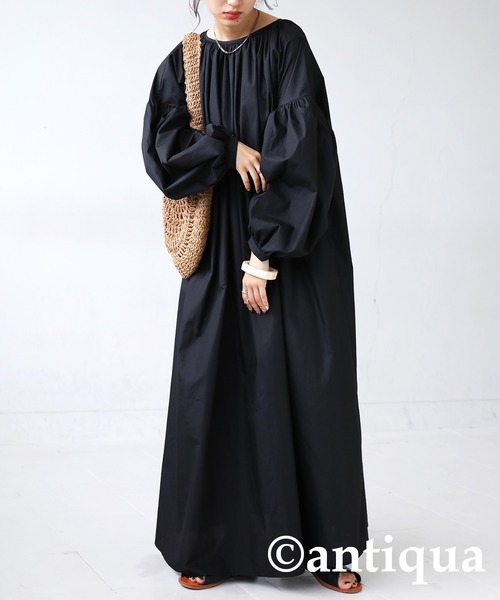 antiqua（アンティカ）の「前後2wayボリュームスリーブワンピース（ワンピース・レディース・ブルー系その他/ブラック/レッド・FREE）」の10枚目の写真