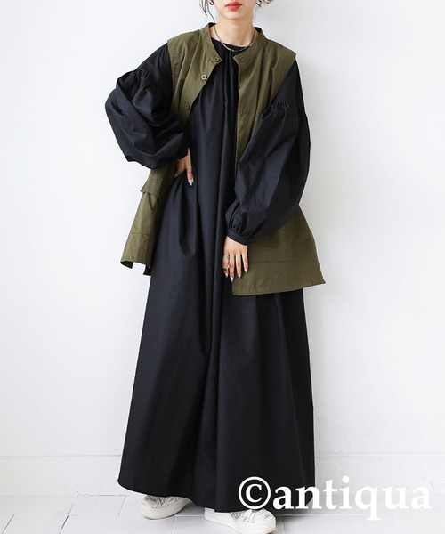 antiqua（アンティカ）の「前後2wayボリュームスリーブワンピース（ワンピース・レディース・ブルー系その他/ブラック/レッド・FREE）」の12枚目の写真