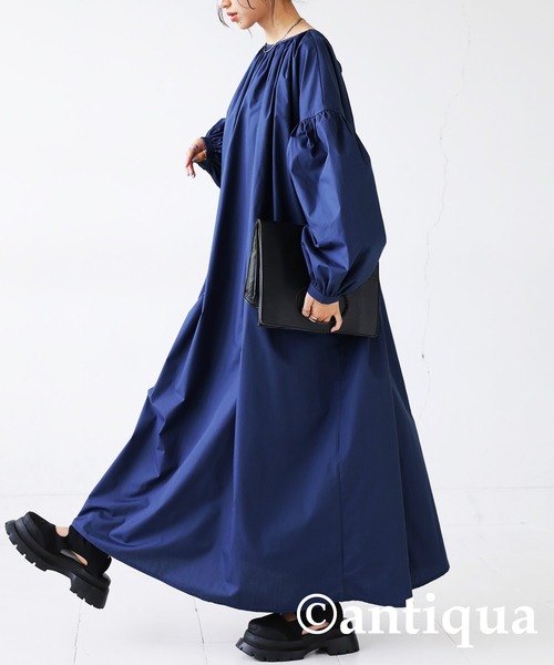 antiqua（アンティカ）の「前後2wayボリュームスリーブワンピース（ワンピース・レディース・ブルー系その他/ブラック/レッド・FREE）」の16枚目の写真