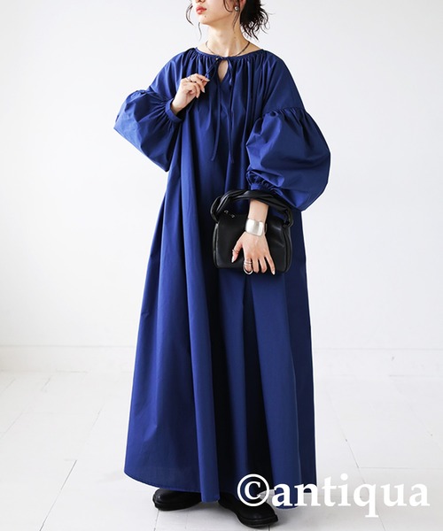antiqua（アンティカ）の「前後2wayボリュームスリーブワンピース（ワンピース・レディース・ブルー系その他/ブラック/レッド・FREE）」の13枚目の写真
