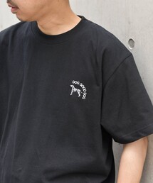 SHIPS any: ワンポイント ロゴ 刺繍 ”GOOD DOG” Tシャツ◇