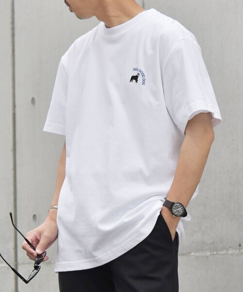 SHIPS any（シップス エニィ）の「SHIPS any: ワンポイント ロゴ 刺繍 ”GOOD DOG” Tシャツ◇（Tシャツ/カットソー・メンズ・ホワイト/ライトグレー/ブラック/ホワイト系・MEDIUM/LARGE/X-LARGE）」の20枚目の写真