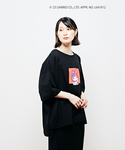 ■新品【MY MELODY】【接触冷感】総柄開襟シャツ マイスウィートピアノ MY MELODY】【接触冷感】総柄開襟シャツ(シャツ＆ブラウス