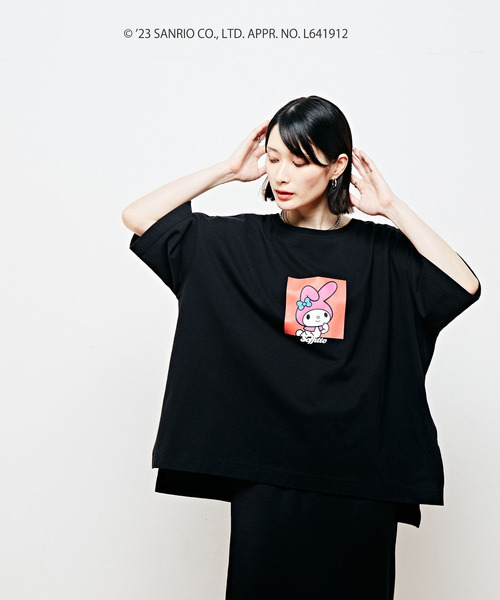 ■新品【MY MELODY】【接触冷感】総柄開襟シャツ マイスウィートピアノ MY MELODY】【接触冷感】総柄開襟シャツ(シャツ＆ブラウス