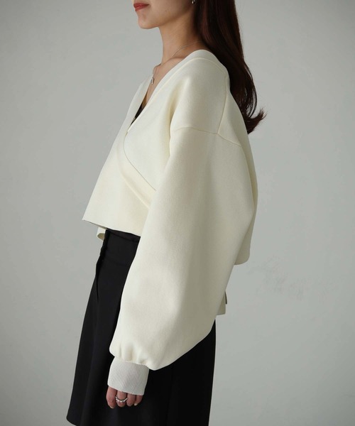 cheriella（シェリエラ）の「【cheriella】WEB限定マルチWAYカシュクールニットカーディガン（カーディガン/ボレロ・レディース・アイボリー/ライトグレー/ブラック/ブルー/グリーン/ブラウン・M）」の10枚目の写真