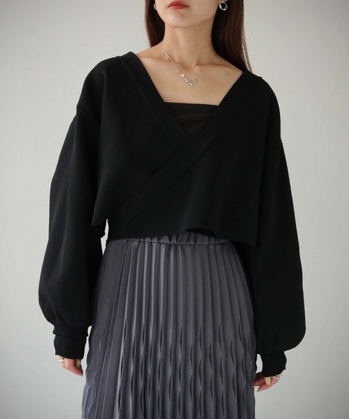 cheriella（シェリエラ）の「【cheriella】WEB限定マルチWAYカシュクールニットカーディガン（カーディガン/ボレロ・レディース・アイボリー/ライトグレー/ブラック/ブルー/グリーン/ブラウン・M）」の12枚目の写真