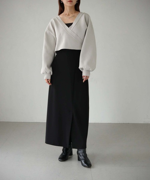 cheriella（シェリエラ）の「【cheriella】WEB限定マルチWAYカシュクールニットカーディガン（カーディガン/ボレロ・レディース・アイボリー/ライトグレー/ブラック/ブルー/グリーン/ブラウン・M）」の14枚目の写真