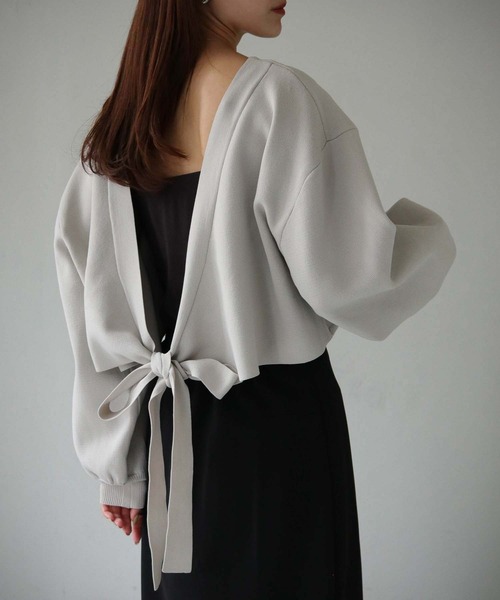 cheriella（シェリエラ）の「【cheriella】WEB限定マルチWAYカシュクールニットカーディガン（カーディガン/ボレロ・レディース・アイボリー/ライトグレー/ブラック/ブルー/グリーン/ブラウン・M）」の13枚目の写真