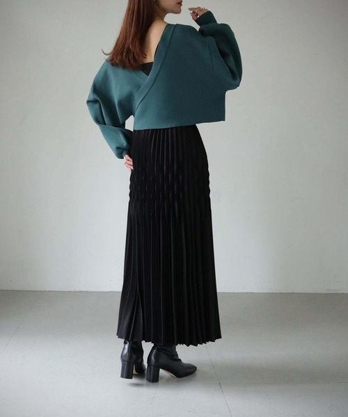 cheriella（シェリエラ）の「【cheriella】WEB限定マルチWAYカシュクールニットカーディガン（カーディガン/ボレロ・レディース・アイボリー/ライトグレー/ブラック/ブルー/グリーン/ブラウン・M）」の17枚目の写真