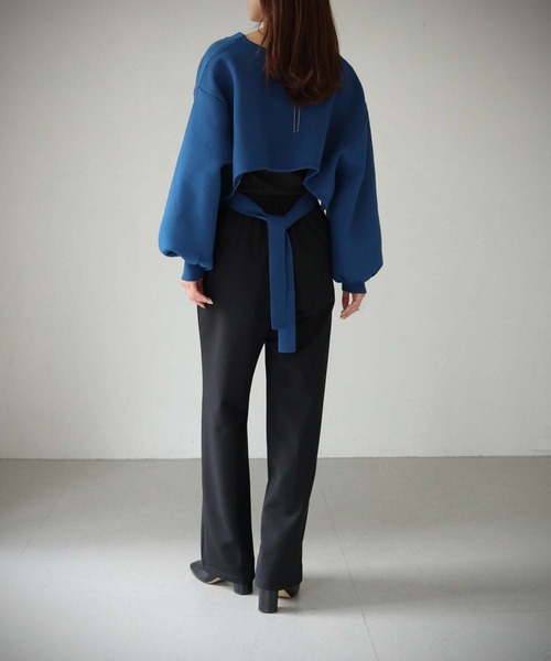 cheriella（シェリエラ）の「【cheriella】WEB限定マルチWAYカシュクールニットカーディガン（カーディガン/ボレロ・レディース・アイボリー/ライトグレー/ブラック/ブルー/グリーン/ブラウン・M）」の7枚目の写真