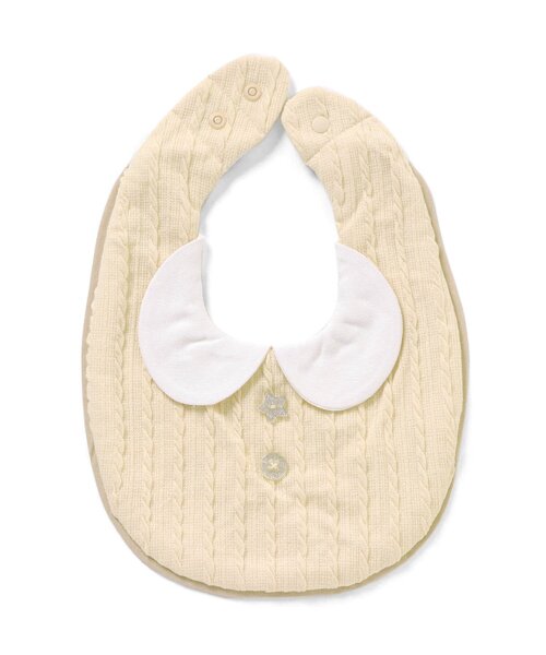 Ampersand（アンパサンド）の「premierギフトスタイuni(丸襟)（スタイ/よだれかけ・キッズ・グレー/アイボリー・90）」の2枚目の写真