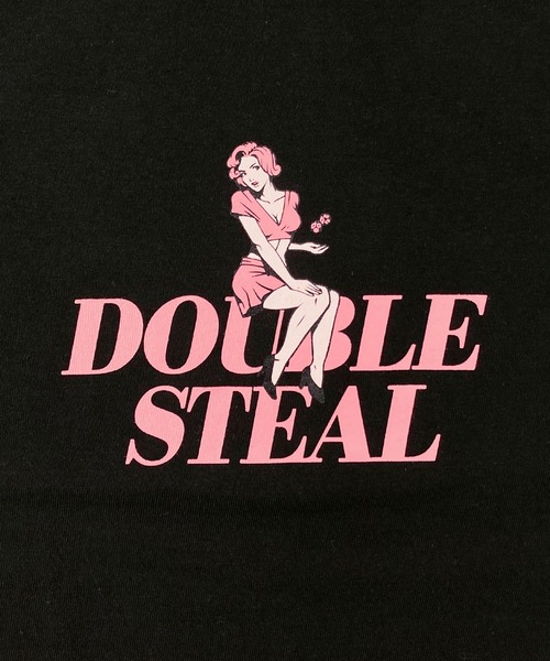 DOUBLE STEAL（ダブルスティール）の「ガール＆ダイス 長袖Tシャツ（Tシャツ/カットソー・メンズ・ホワイト/ブラック・MEDIUM/LARGE/X-LARGE）」の2枚目の写真