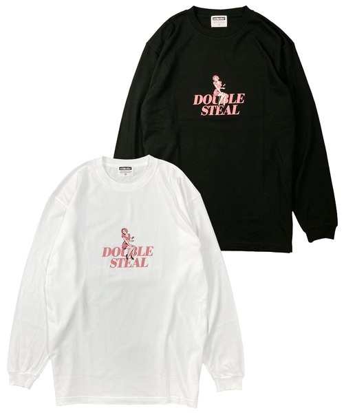 DOUBLE STEAL（ダブルスティール）の「ガール＆ダイス 長袖Tシャツ（Tシャツ/カットソー・メンズ・ホワイト/ブラック・MEDIUM/LARGE/X-LARGE）」の3枚目の写真