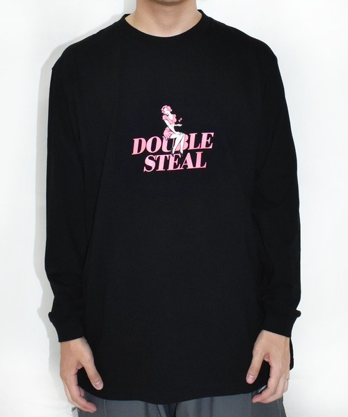 DOUBLE STEAL（ダブルスティール）の「ガール＆ダイス 長袖Tシャツ（Tシャツ/カットソー・メンズ・ホワイト/ブラック・MEDIUM/LARGE/X-LARGE）」の8枚目の写真