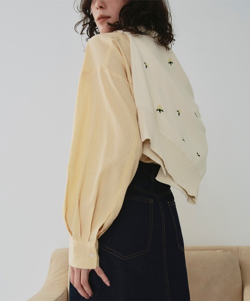 titivate（ティティベイト）の「襟付ベーシックシャツ（シャツ/ブラウス・レディース・オフホワイト/オリーブ/ブルー系その他/ブルー/ピンク/ブルー系その他2/ピンク系その他/イエロー系その他/ブラック系その他・M/L/S）」の22枚目の写真