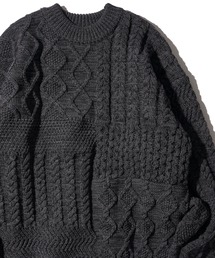 ADPOSION（アドポーション）の「ウォッシャブル クレイジーパターンニット / ケーブルクルーネックニット（ニット/セーター）」