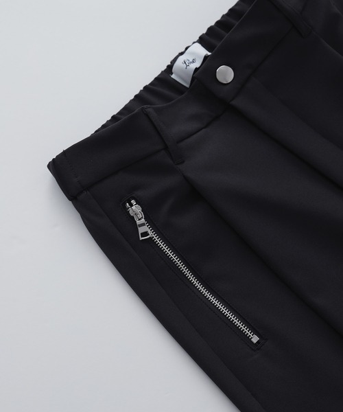 Loose/ルース（ルース）の「ドレープモード ワイドストレートフレアジップスラックス【セットアップ対応】（スラックス・メンズ・グレー系その他/ブラック/ダークグレー・L/XS/M/S）」の14枚目の写真